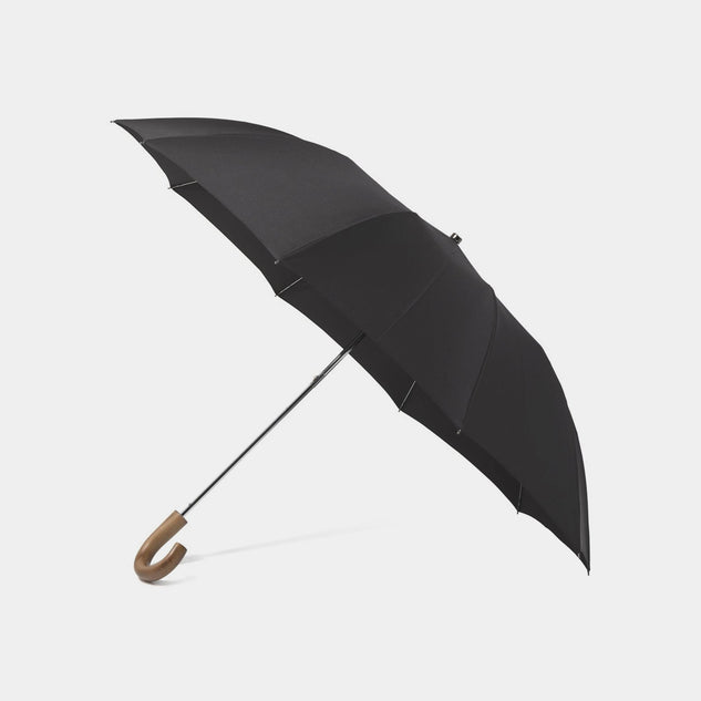 Fox Umbrellas - Black - Maple Crook Handle