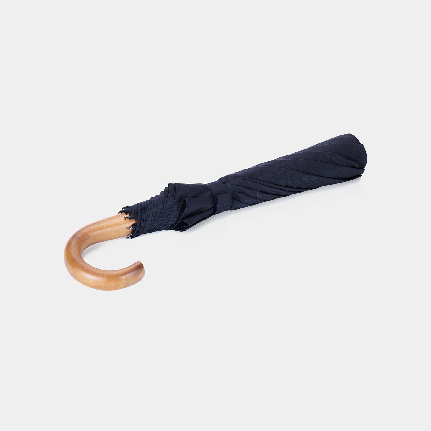 Fox Umbrellas - Navy - Maple Crook Handle