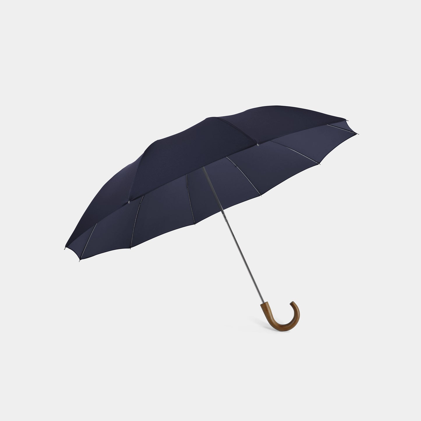 Fox Umbrellas - Navy - Maple Crook Handle