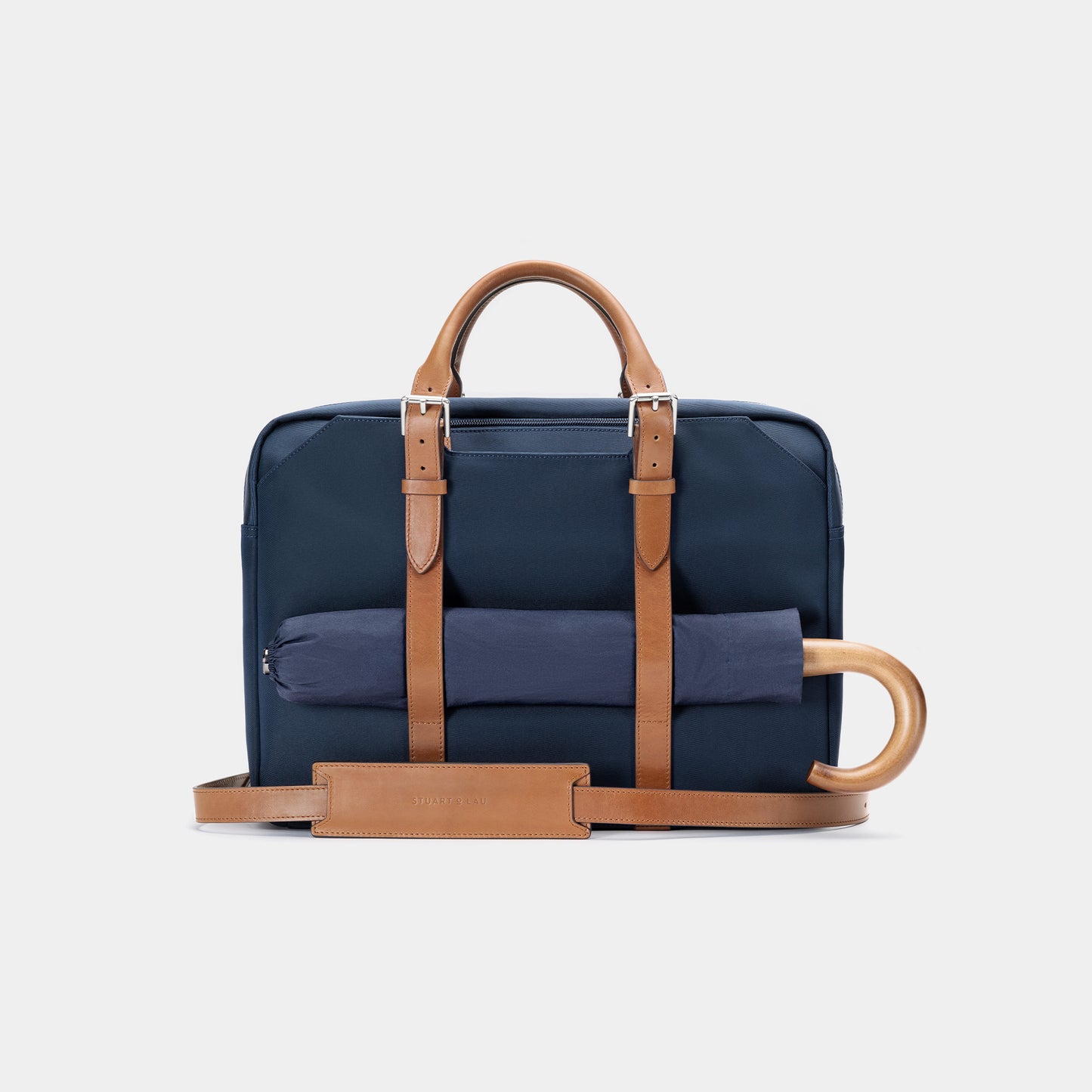 Cary Briefcase - Gen 2 - Slim - Navy and Tan