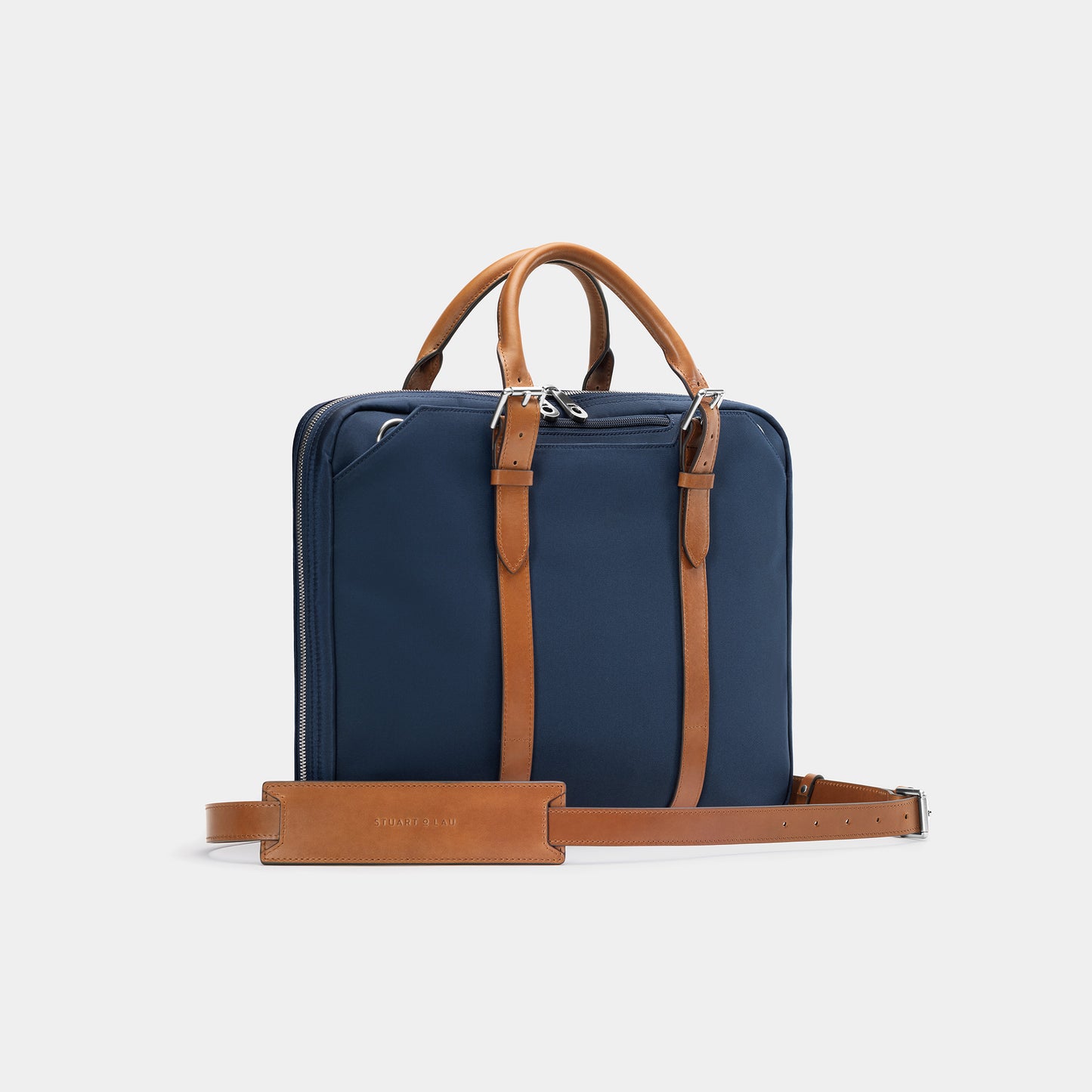 Cary Briefcase - Gen 2 - Slim - Navy and Tan