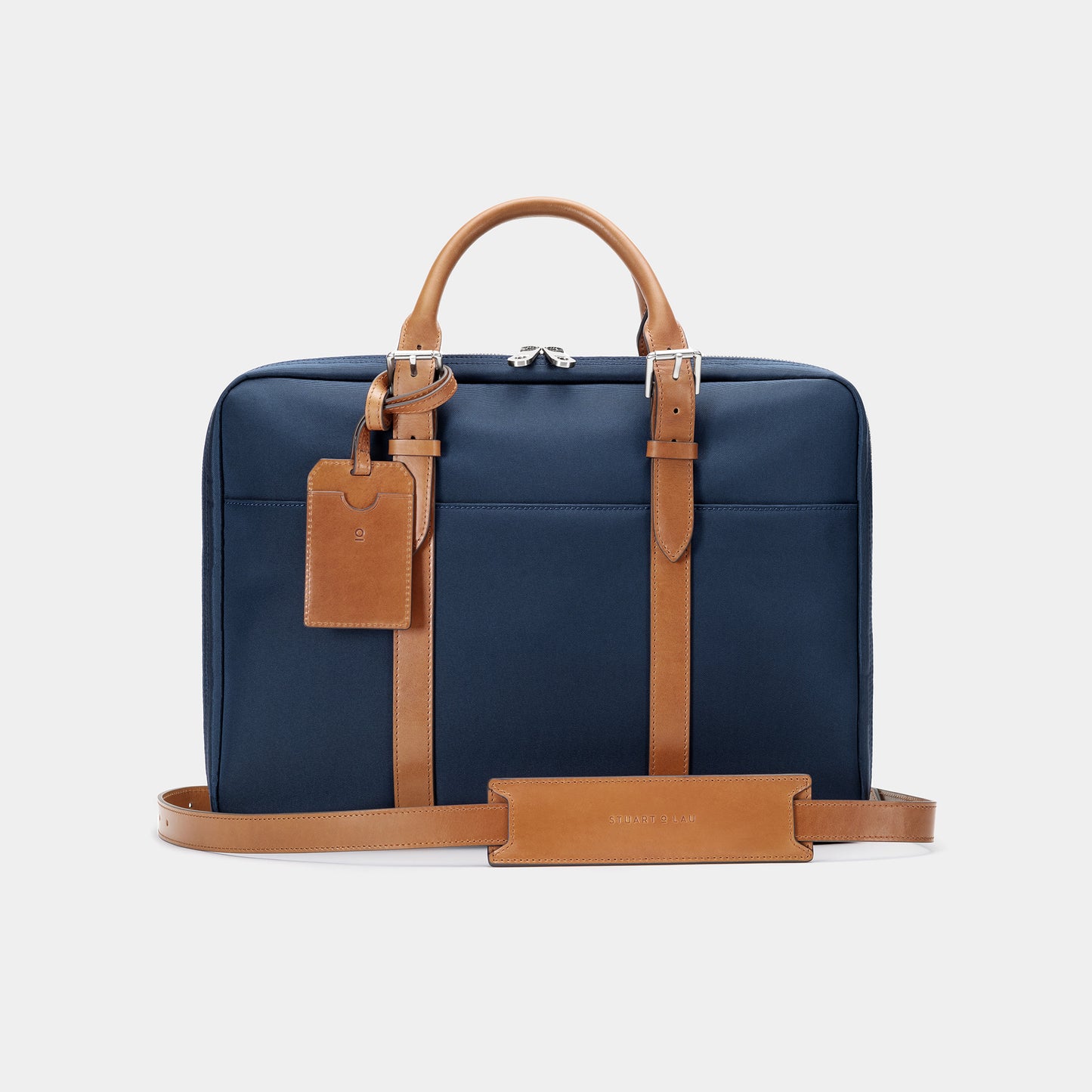 Cary Briefcase - Gen 2 - Slim - Navy and Tan