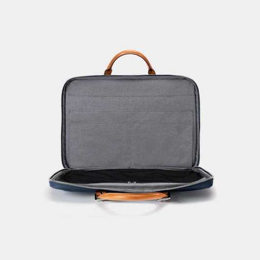 Cary Briefcase - Gen 2 - Slim - Navy and Tan
