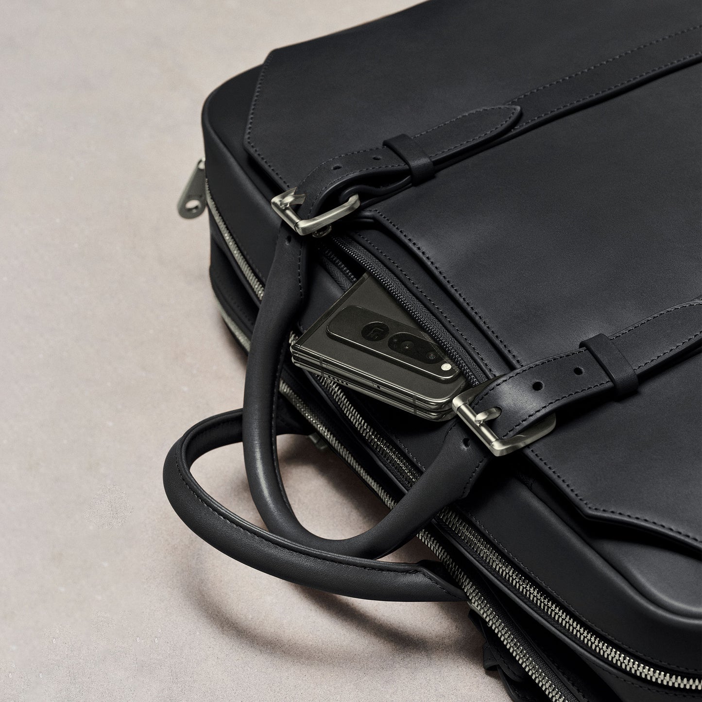 Cary Briefcase - Founders Edition - Horween Essex - Black
