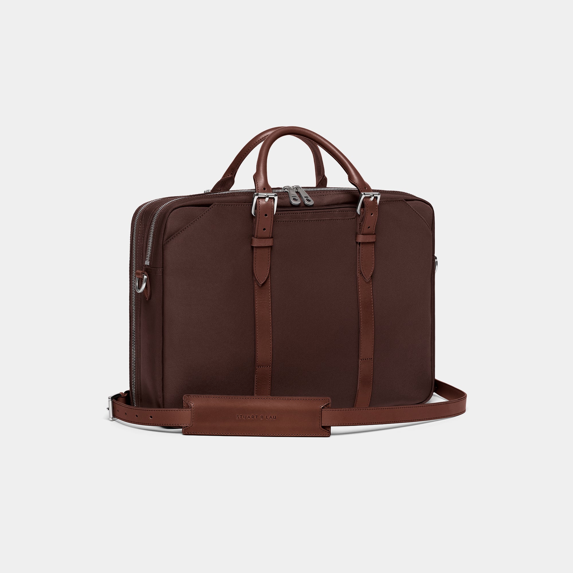 Cary Briefcase - Double - Espresso | Stuart & Lau