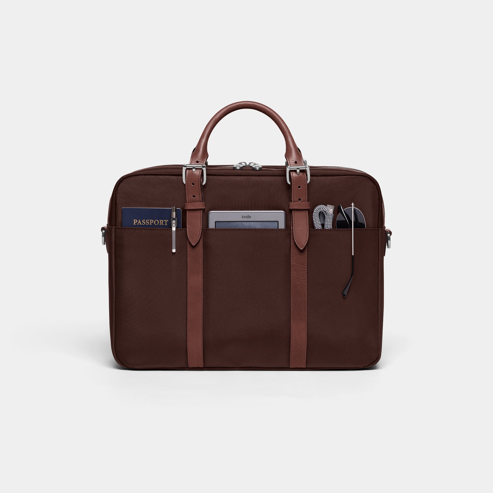 Cary Briefcase - Single - Espresso | Stuart & Lau