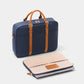 Cary Briefcase - Single - Navy and Tan