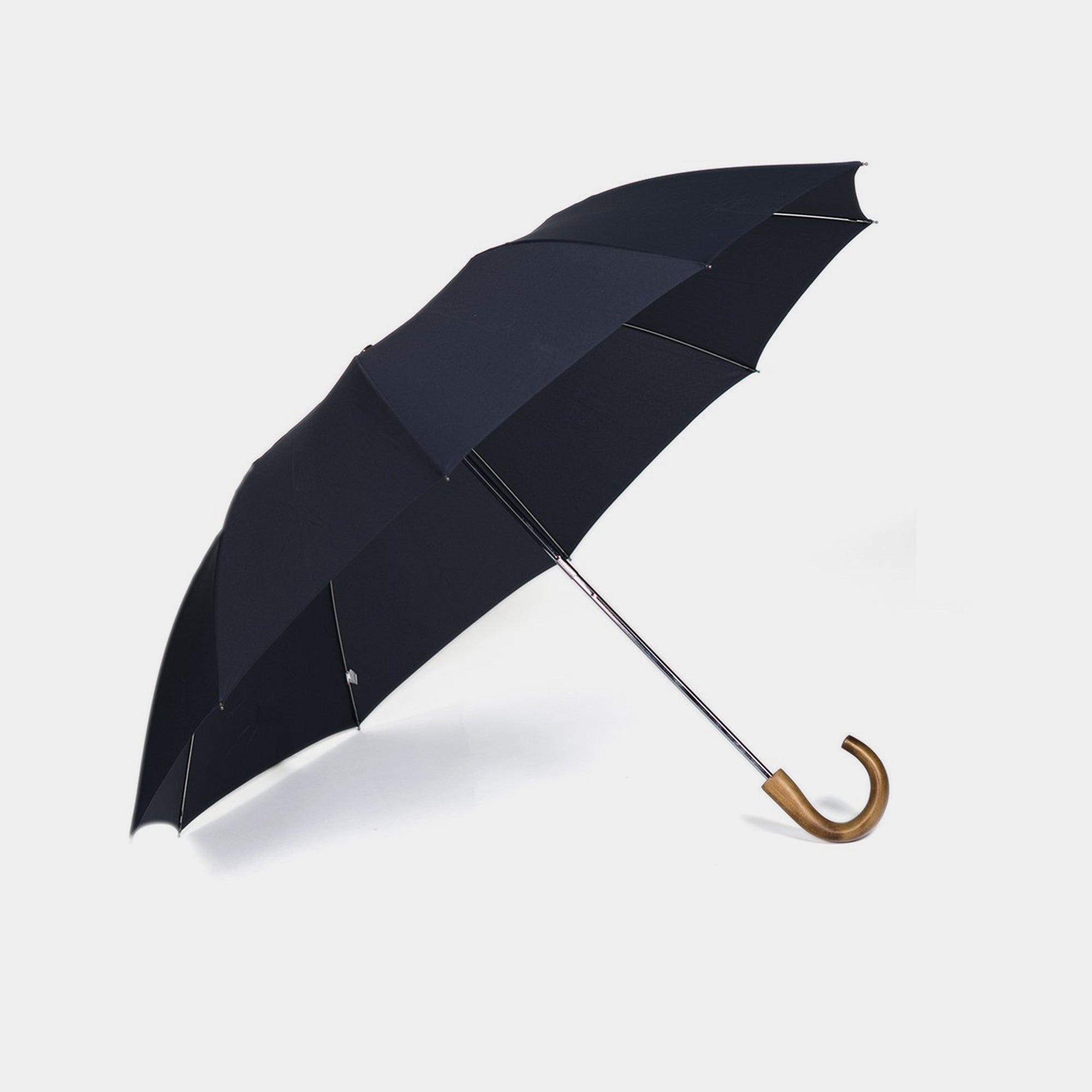 Fox Umbrellas | Maple Crook Telescopic Umbrella - Navy | Stuart & Lau