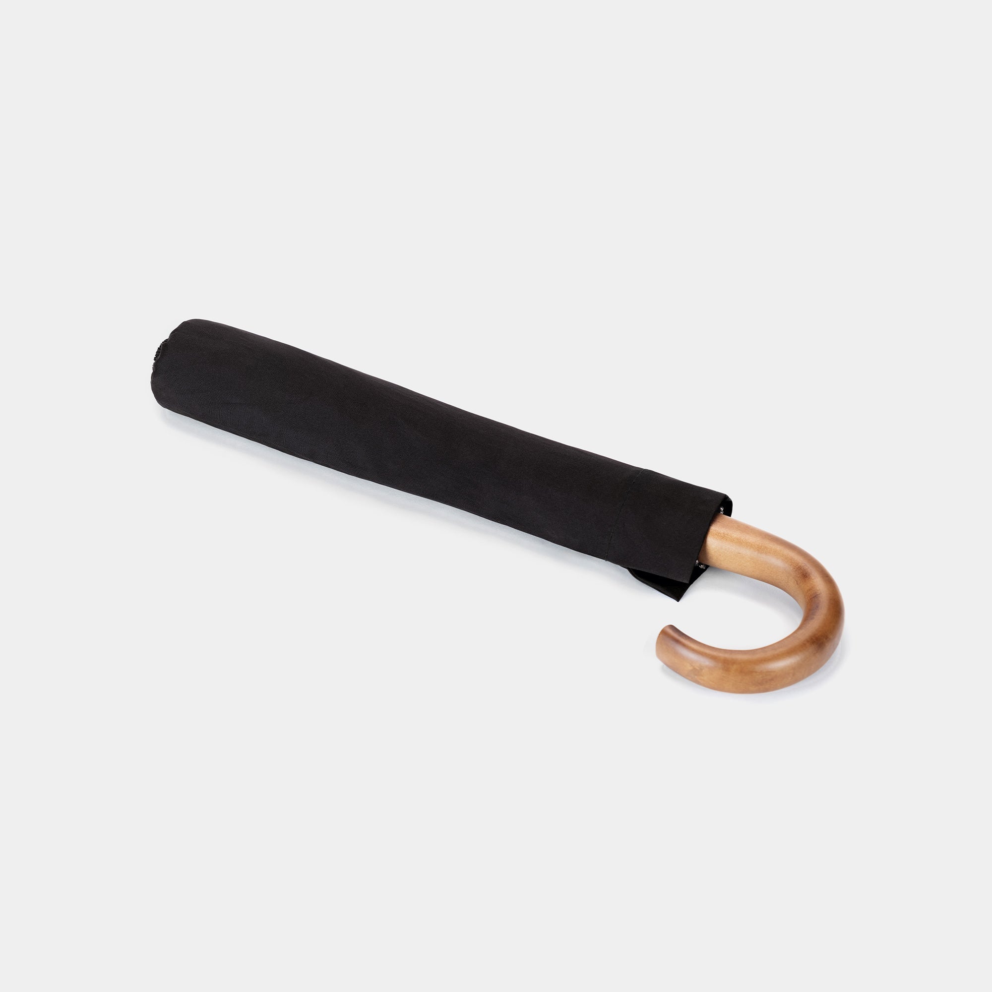 Fox Umbrellas | Maple Crook Telescopic Umbrella - Black | Stuart & Lau