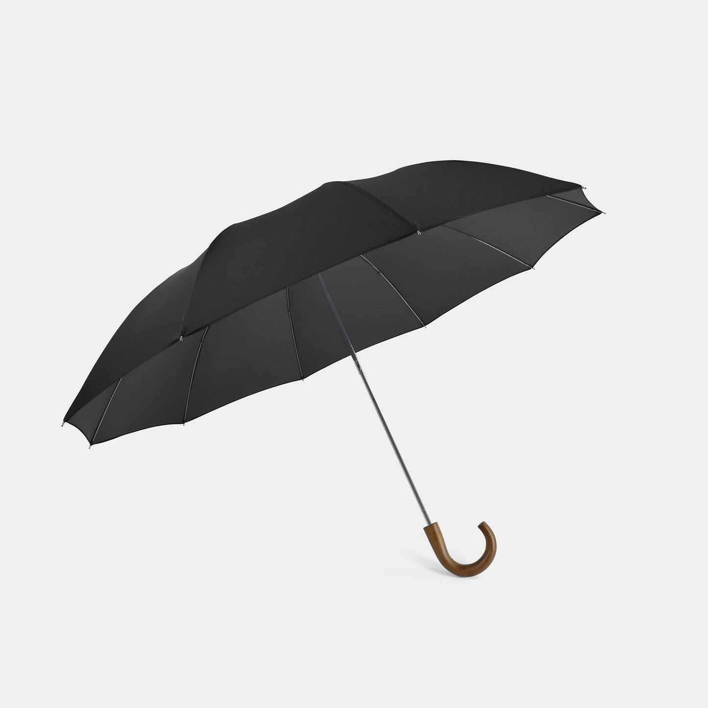Fox Umbrellas - Black - Maple Crook Handle