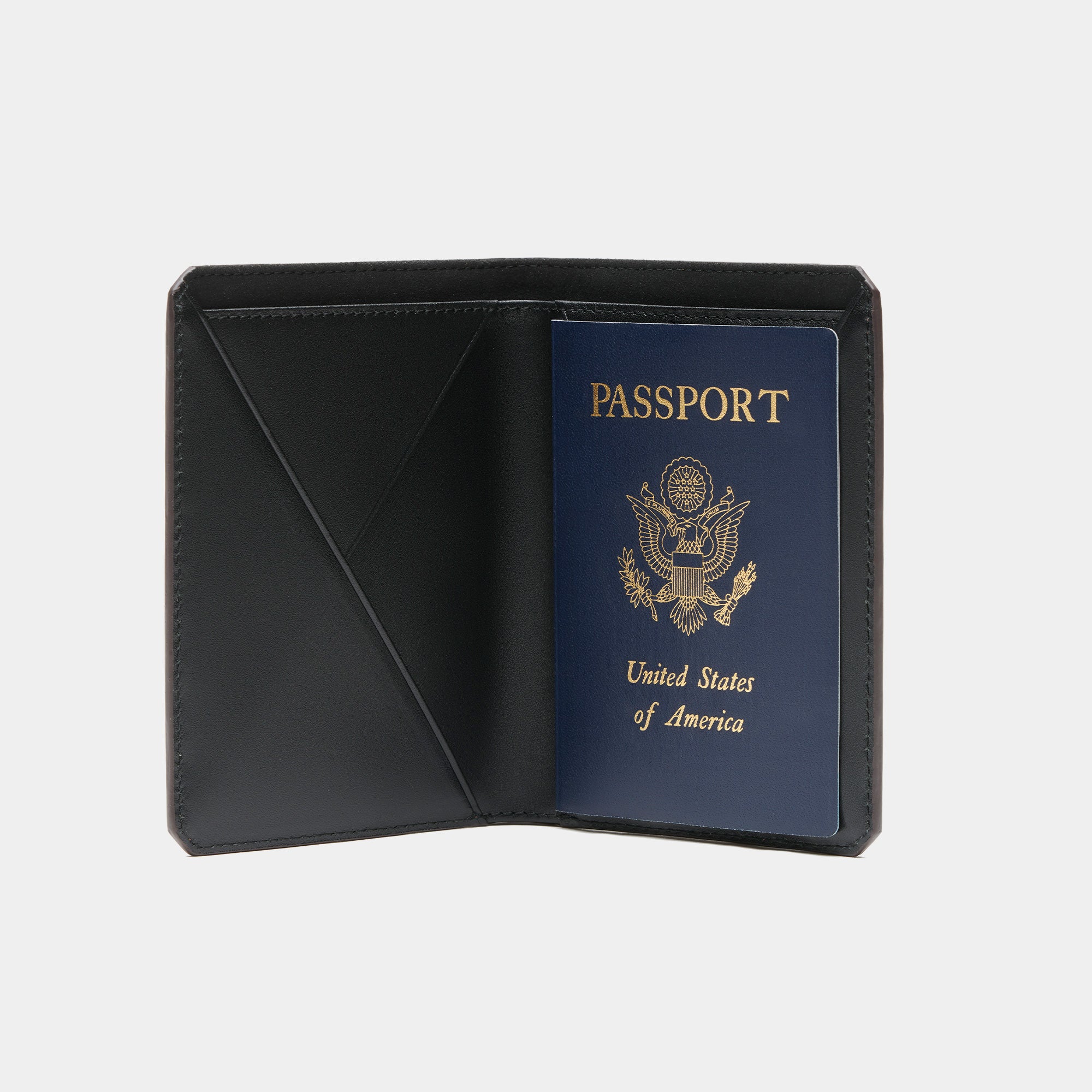 Leather Passport Wallet, RFID – Evergreen | Stuart & Lau