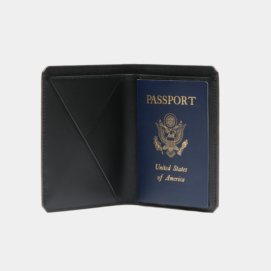 Passport Wallet - Pebbled Black