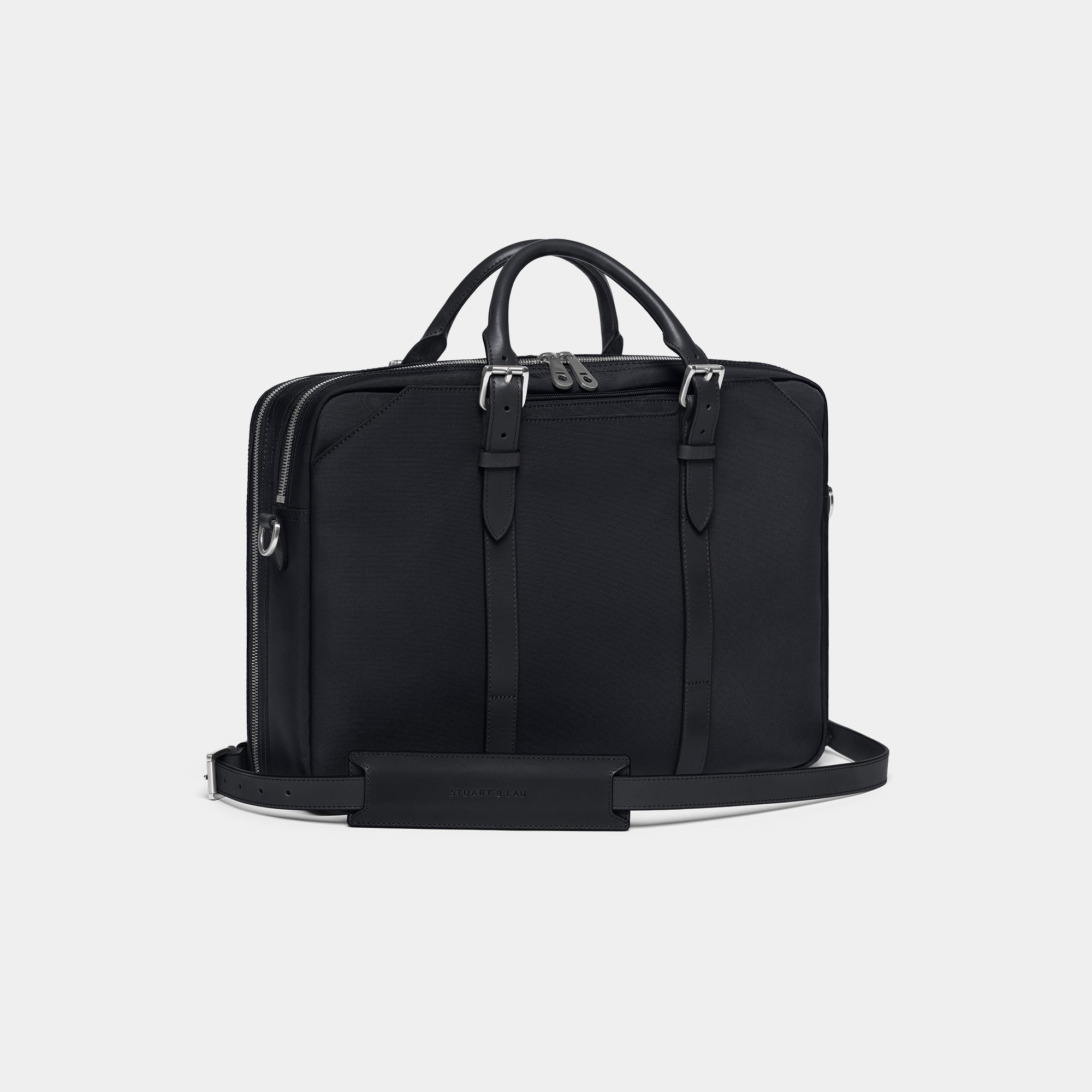 The Cary Double – Men's Waterproof Briefcase, Black | S&L