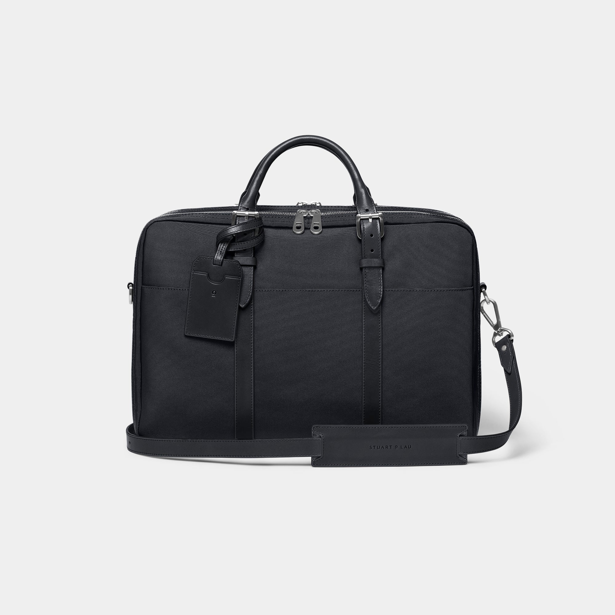 The Cary Double – Men's Waterproof Briefcase, Black | S&L