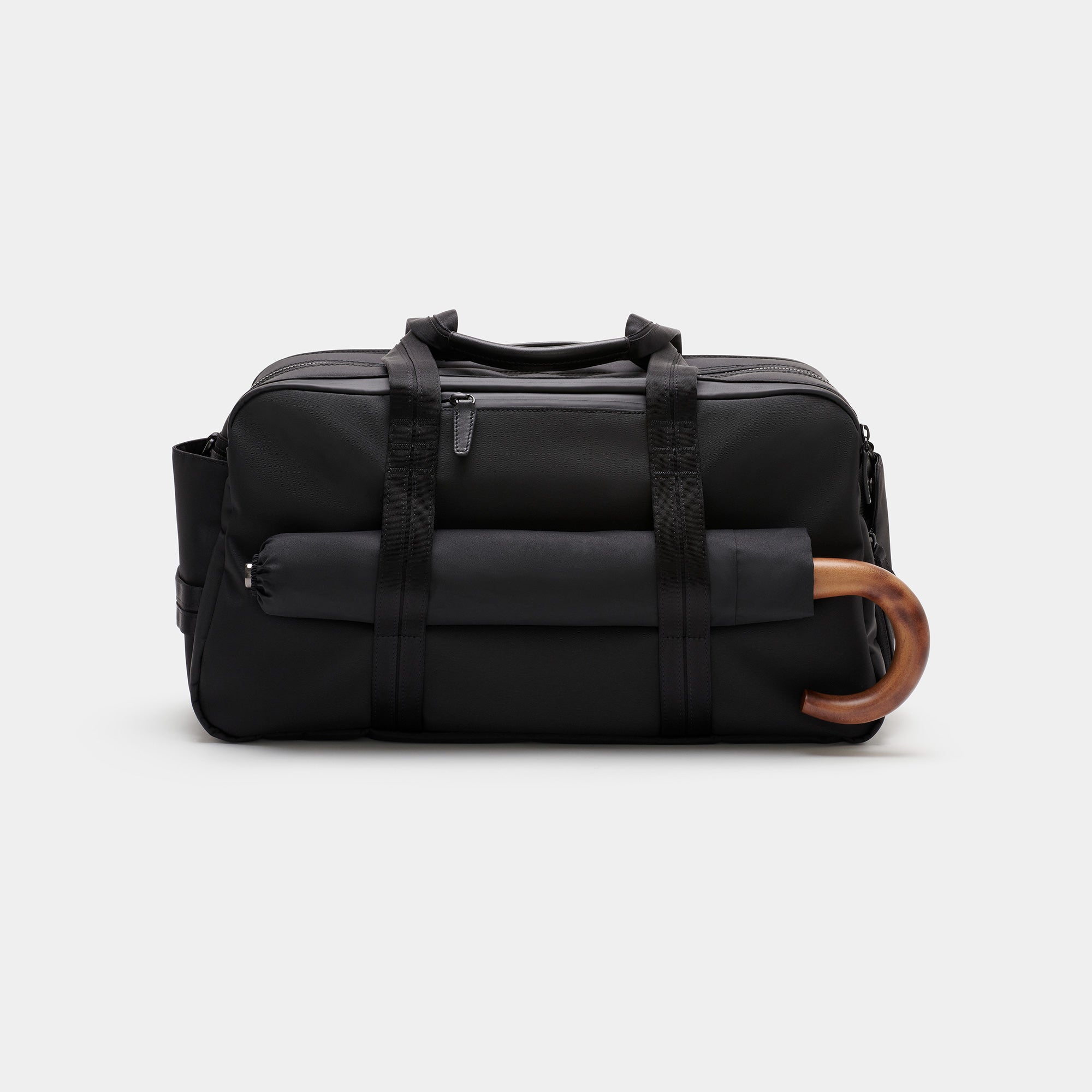 Fox Umbrellas | Maple Crook Telescopic Umbrella - Black | Stuart & Lau